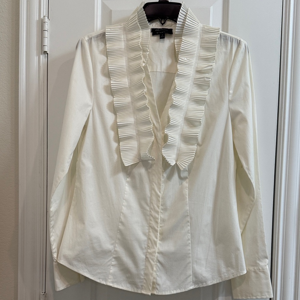 Anne Klein Stretch Blouse in Cream
